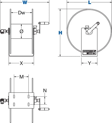 Stainless Steel Coxreels Hand Crank Hose Reel 14 Stainless Steel Coxreels Hand Crank Hose Reel - Image 14