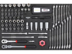 Sonic Foam System - Combination Socket Set & Wrenches 3/8" - 78 Pieces - 26" (Medium)