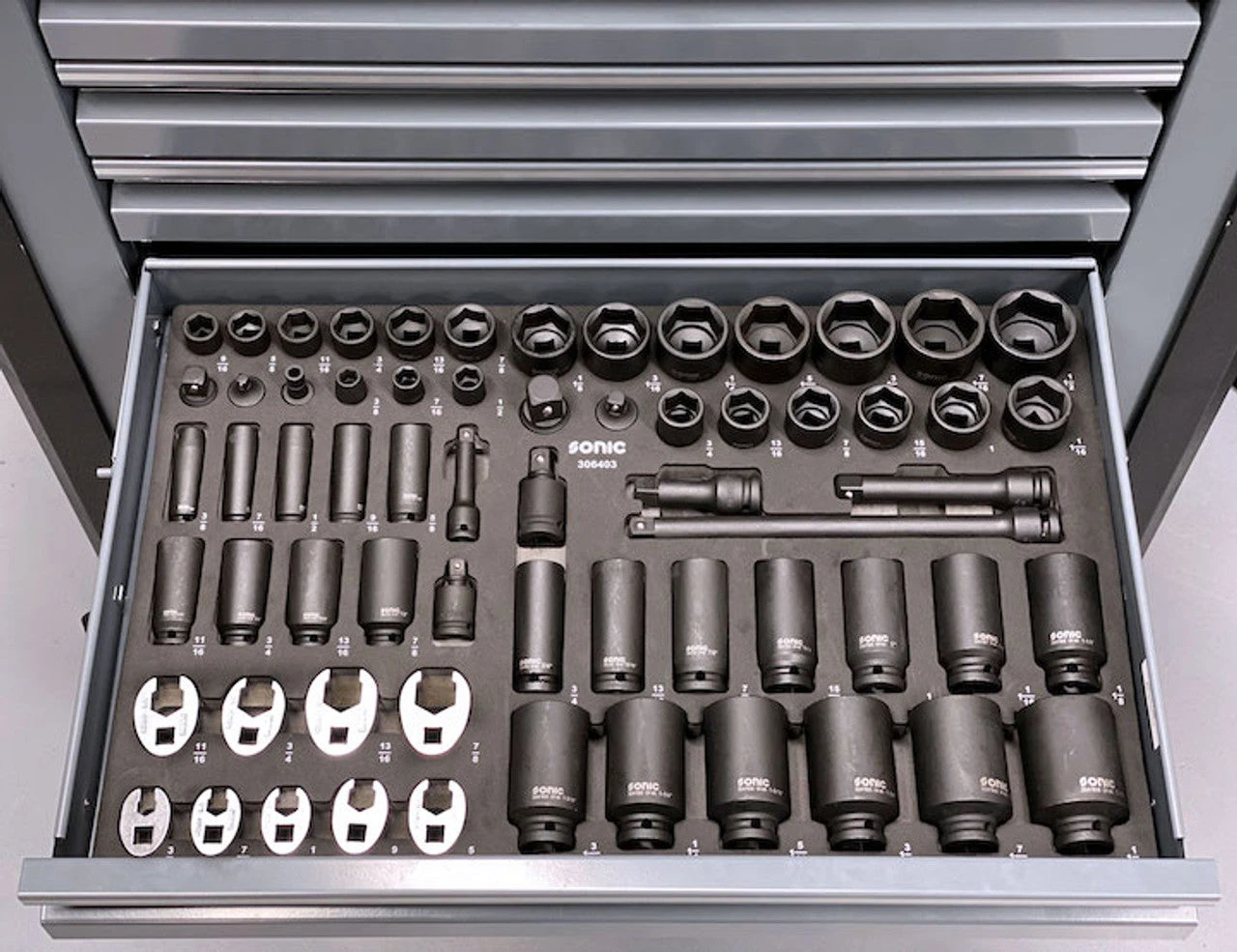 Sonic Tools SAE Impact Socket Set, 62-Pieces 26" - Medium 2 Sonic Tools SAE Impact Socket Set, 62-Pieces 26" - Medium - Image 2