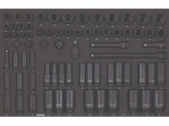 Sonic Foam System - Impact Socket Set 3/8", 1/2" - 73 Pieces - 26" (Medium)