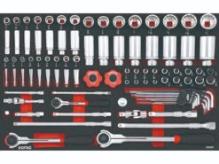 Sonic Foam System - Socket Set 1/4", 3/8", 1/2" (SAE) - 93 Pieces - 26" (Medium)