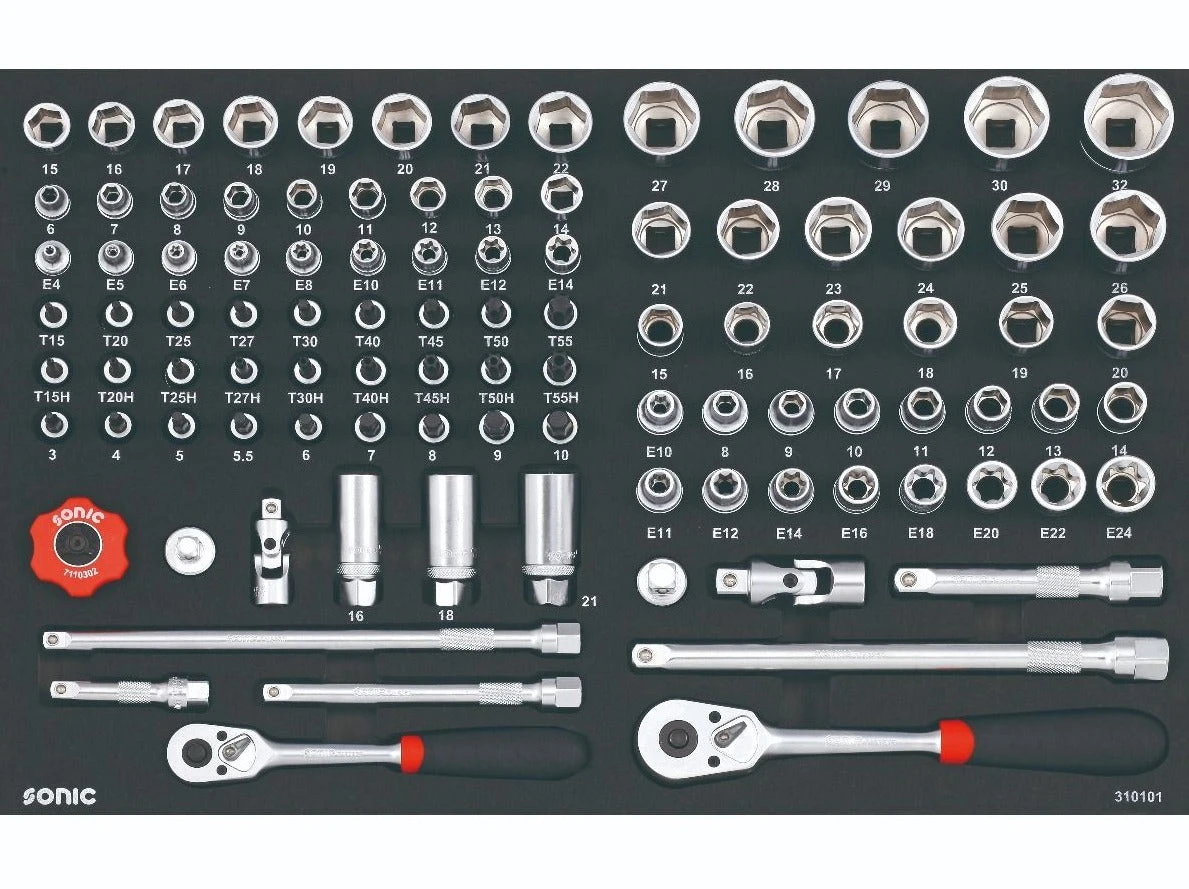 Sonic Foam System - Combo Set 3/8", 1/2" - 101 Pieces - 26" (Medium) 1 Sonic Foam System - Combo Set 3/8", 1/2" - 101 Pieces - 26" (Medium)