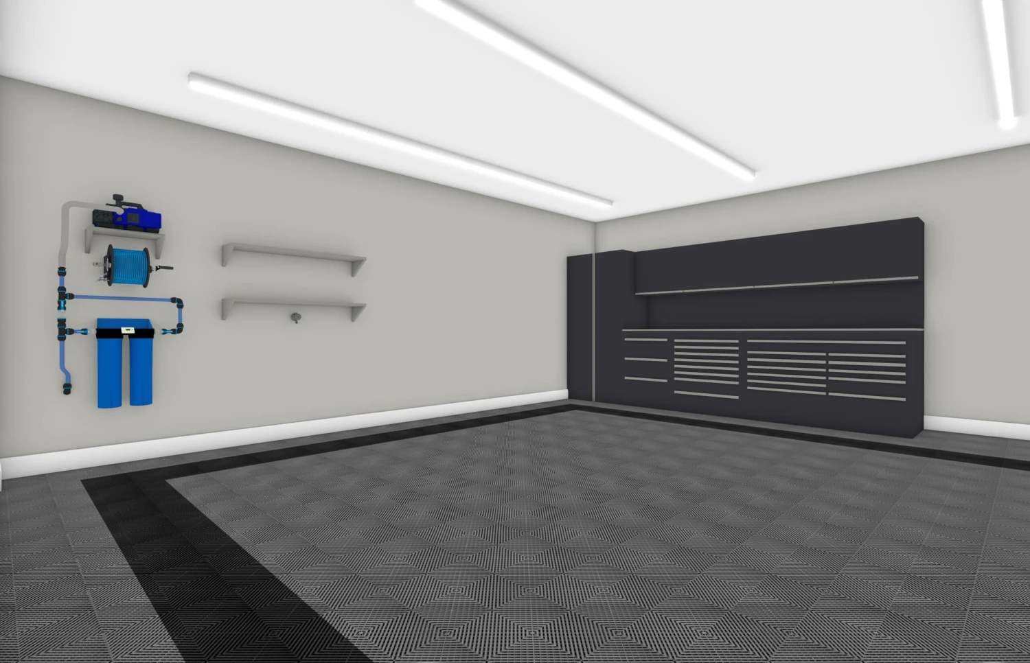 Three Car Swisstrax Flooring Solution 1 Three Car Swisstrax Flooring Solution