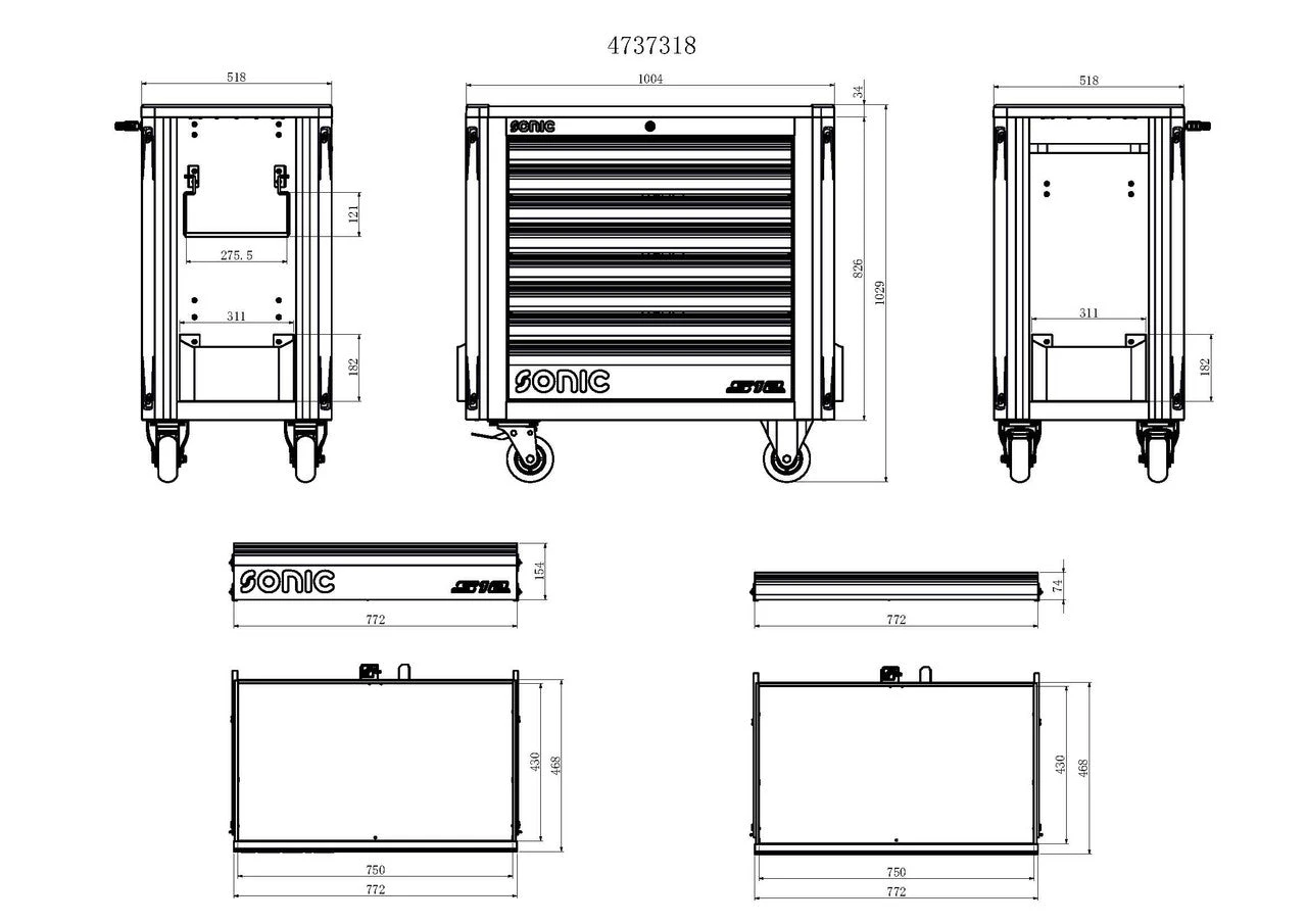 Sonic NEXT S12 TOOLBOX - 8 DRAWERS 2 Sonic NEXT S12 TOOLBOX - 8 DRAWERS - Image 2
