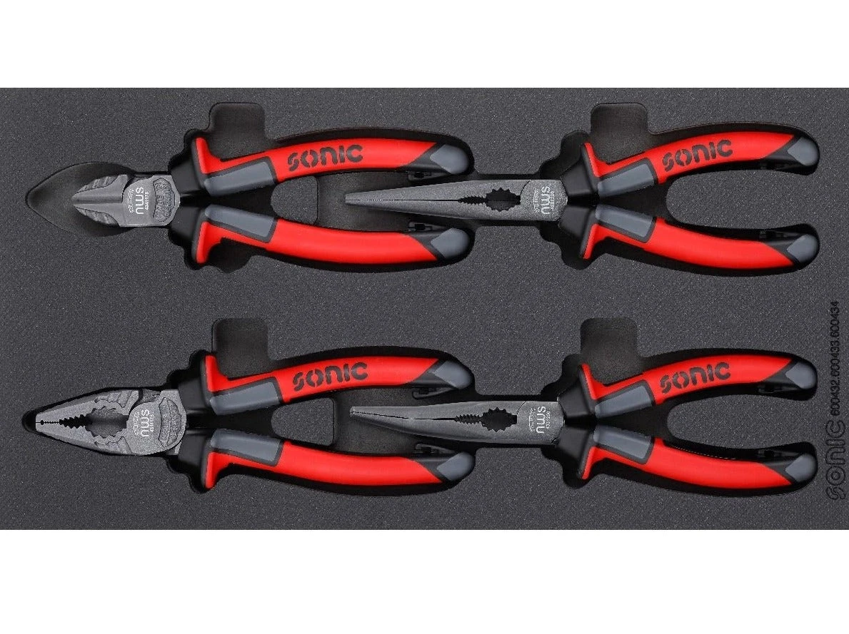 Sonic Foam System - Plier Set - 4 Pieces - 1/3 (Small) 1 Sonic Foam System - Plier Set - 4 Pieces - 1/3 (Small)