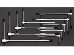 Sonic Foam System - Hexagon Key Wrench Set 3 Tip T-Handle - 9 Pieces - 1/3 (Small)