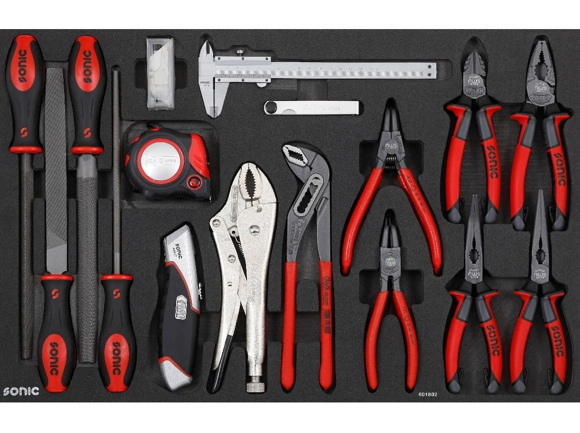 Sonic Foam System - Pliers Set - 18 Pieces - 26" (Medium) 1 Sonic Foam System - Pliers Set - 18 Pieces - 26" (Medium)
