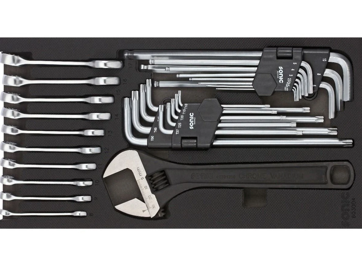 Sonic Foam System - Wrench Set - 30 Pieces - 1/3 (Small) 1 Sonic Foam System - Wrench Set - 30 Pieces - 1/3 (Small)