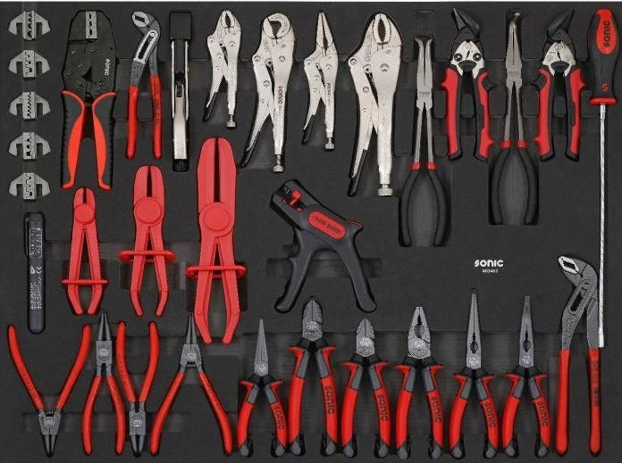 Sonic Foam System - Pliers & Cutting Set - 34 Pieces - 29" (XD) 1 Sonic Foam System - Pliers & Cutting Set - 34 Pieces - 29" (XD)