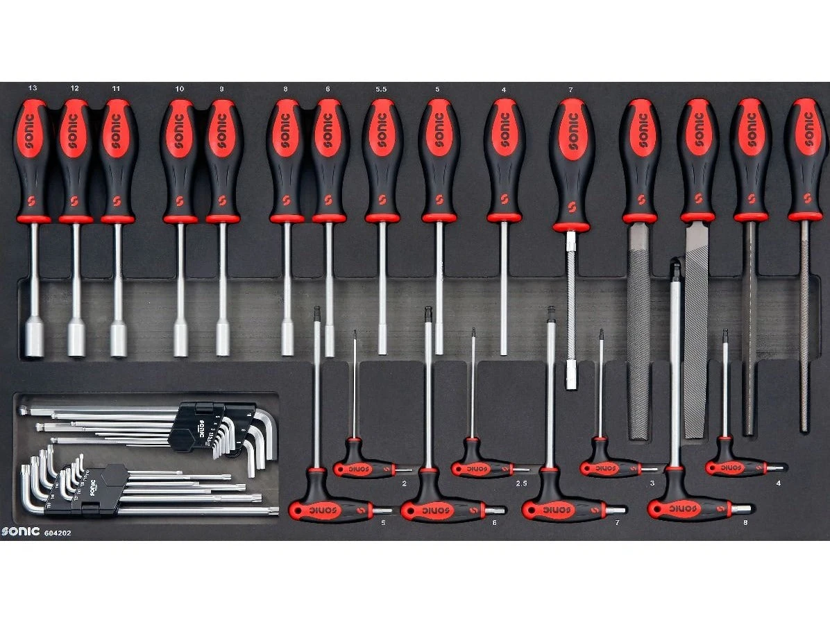 Sonic Foam System - Hex Nut And Key Grip Set - 42 Pieces - 34" (Large) 1 Sonic Foam System - Hex Nut And Key Grip Set - 42 Pieces - 34" (Large)