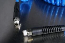 Prevost Spiral Hose W/ Fixed And Rotating 1/4" NPT (Male) Fittings -Workshop Tools Shop DSC00234