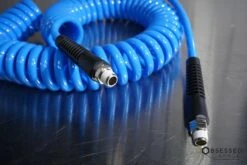 Prevost Spiral Hose W/ Fixed And Rotating 1/4" NPT (Male) Fittings -Workshop Tools Shop DSC00236