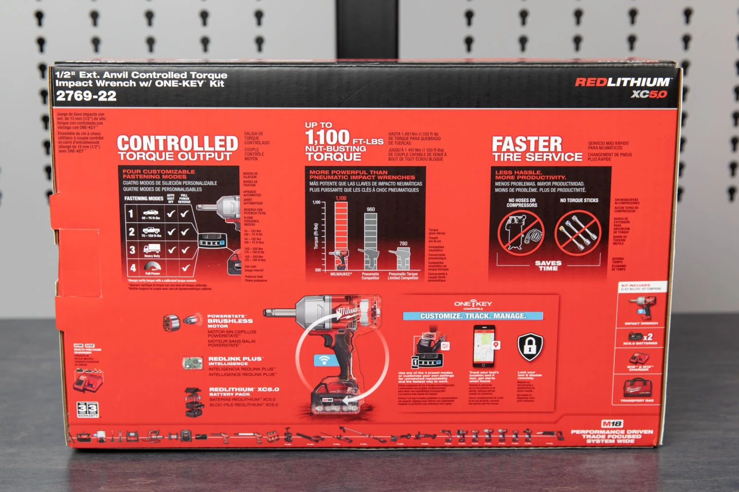 Milwaukee M18™ FUEL™ 1/2” Ext. Anvil Impact Wrench W/ONE-KEY™ 4 Milwaukee M18™ FUEL™ 1/2” Ext. Anvil Impact Wrench W/ONE-KEY™ - Image 4