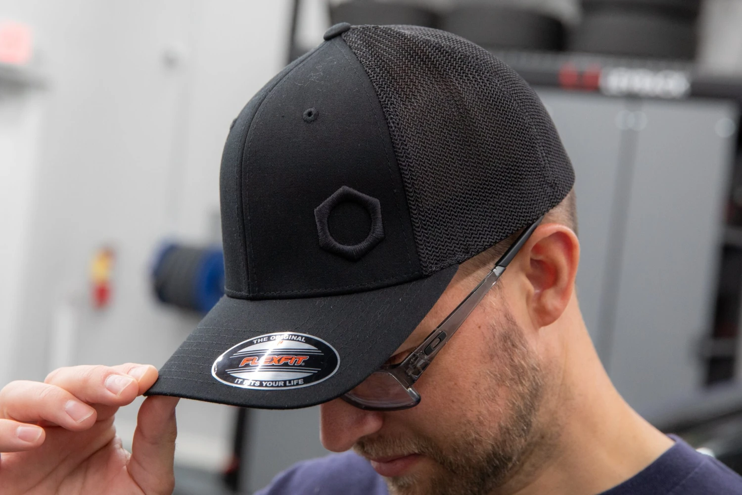 Obsessed Garage Raised Hex Hat - Flexfit 8 Obsessed Garage Raised Hex Hat - Flexfit - Image 8