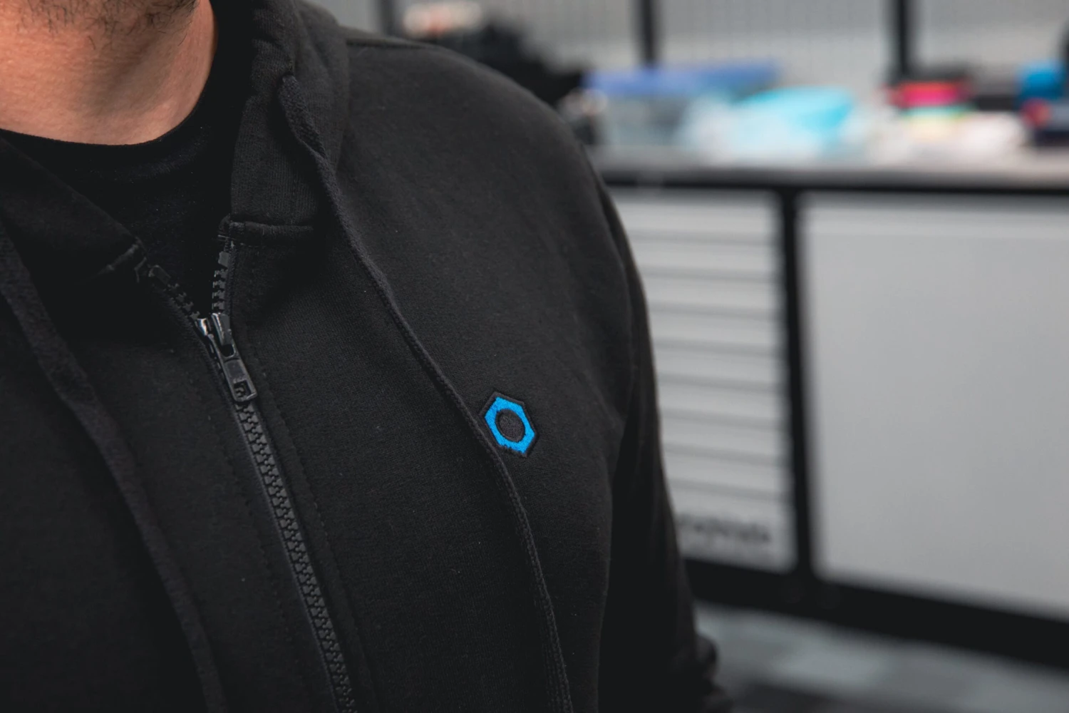 Minimalistic Hex Zip-Up Hoodie 3 Minimalistic Hex Zip-Up Hoodie - Image 3